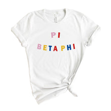 Load image into Gallery viewer, Pi Beta Phi T-Shirt | Pi Phi Circular Colorful Shirt | Pi Beta Phi Sorority Gift Idea - Kite and Crest
