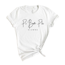 Load image into Gallery viewer, Pi Beta Phi T-shirt - Pi Phi Sorority Alumna Tee - Kite and Crest
