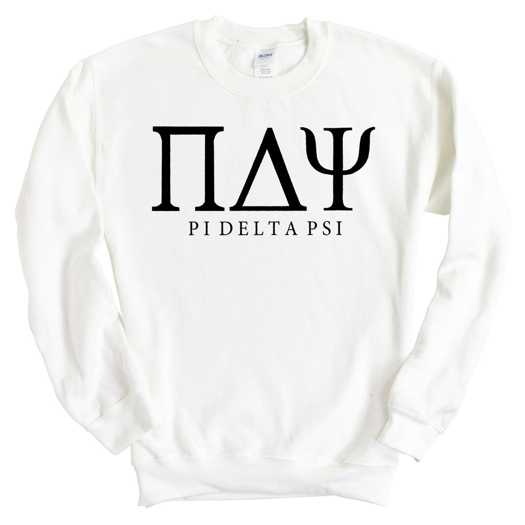 Pi Delta Psi Block Letter Sweatshirt - Fraternity Crewneck Sweatshirt - Kite and Crest