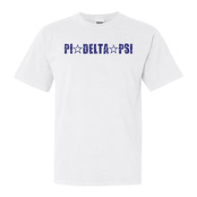 Load image into Gallery viewer, Pi Delta Psi Fraternal Star Comfort Colors T-Shirt - Fraternity Tee - Kite and Crest
