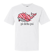 Load image into Gallery viewer, Pi Delta Psi Red Whale Comfort Colors T-Shirt - Fraternity Tee - Kite and Crest
