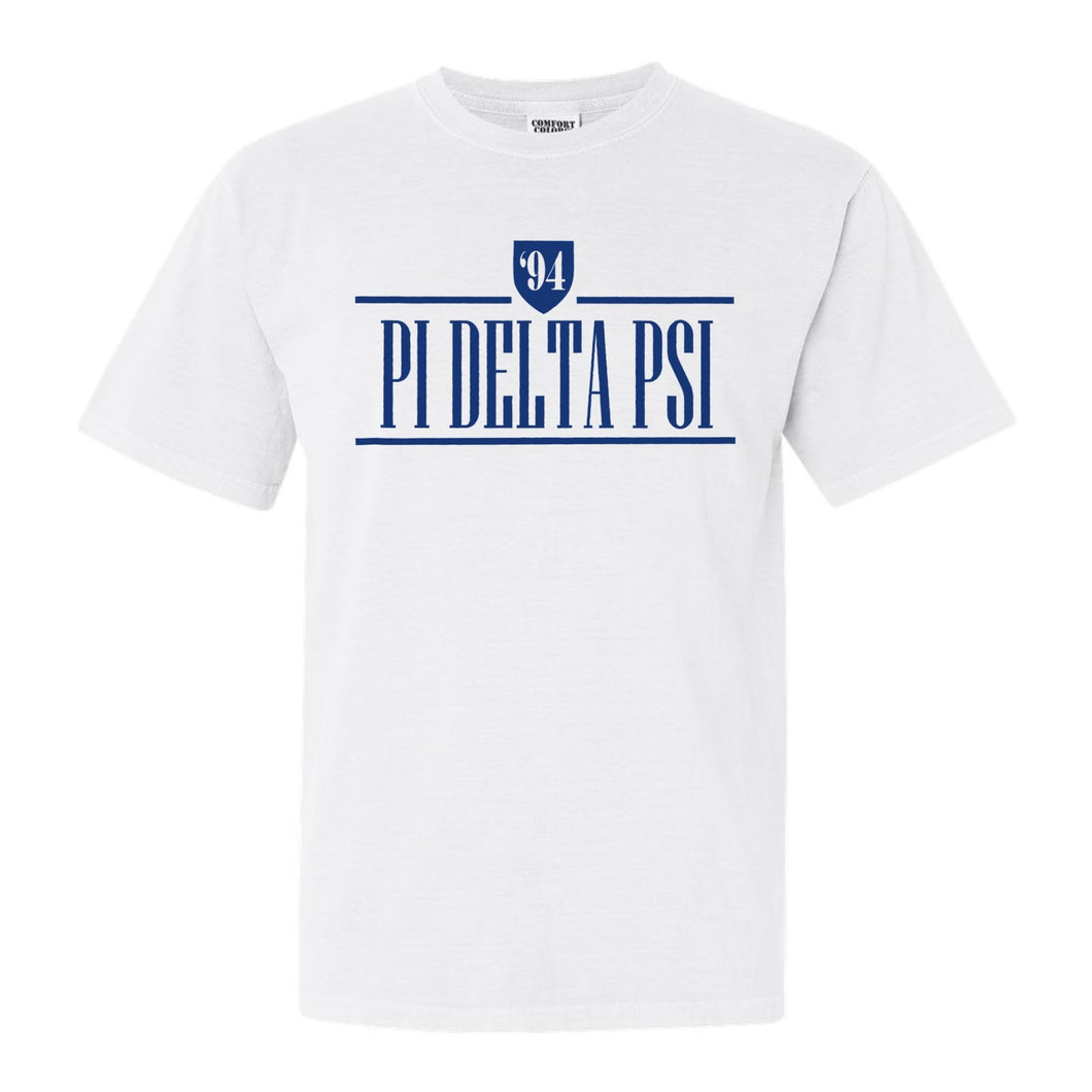 Pi Delta Psi Shield Comfort Colors T-Shirt - Fraternity Tee - Kite and Crest