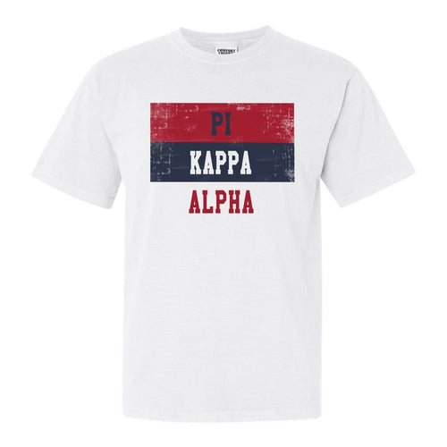 Pi Kappa Alpha Comfort Colors T-Shirt - PIKE Colorful Stripe Shirt - Kite and Crest
