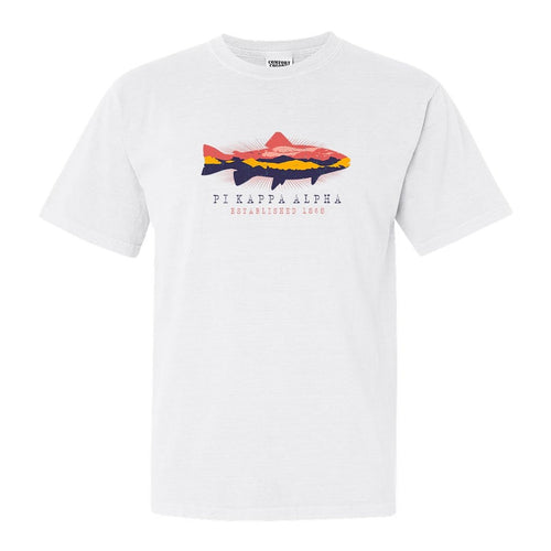 Pi Kappa Alpha Comfort Colors T-Shirt - PIKE Fishing Shirt - Kite and Crest