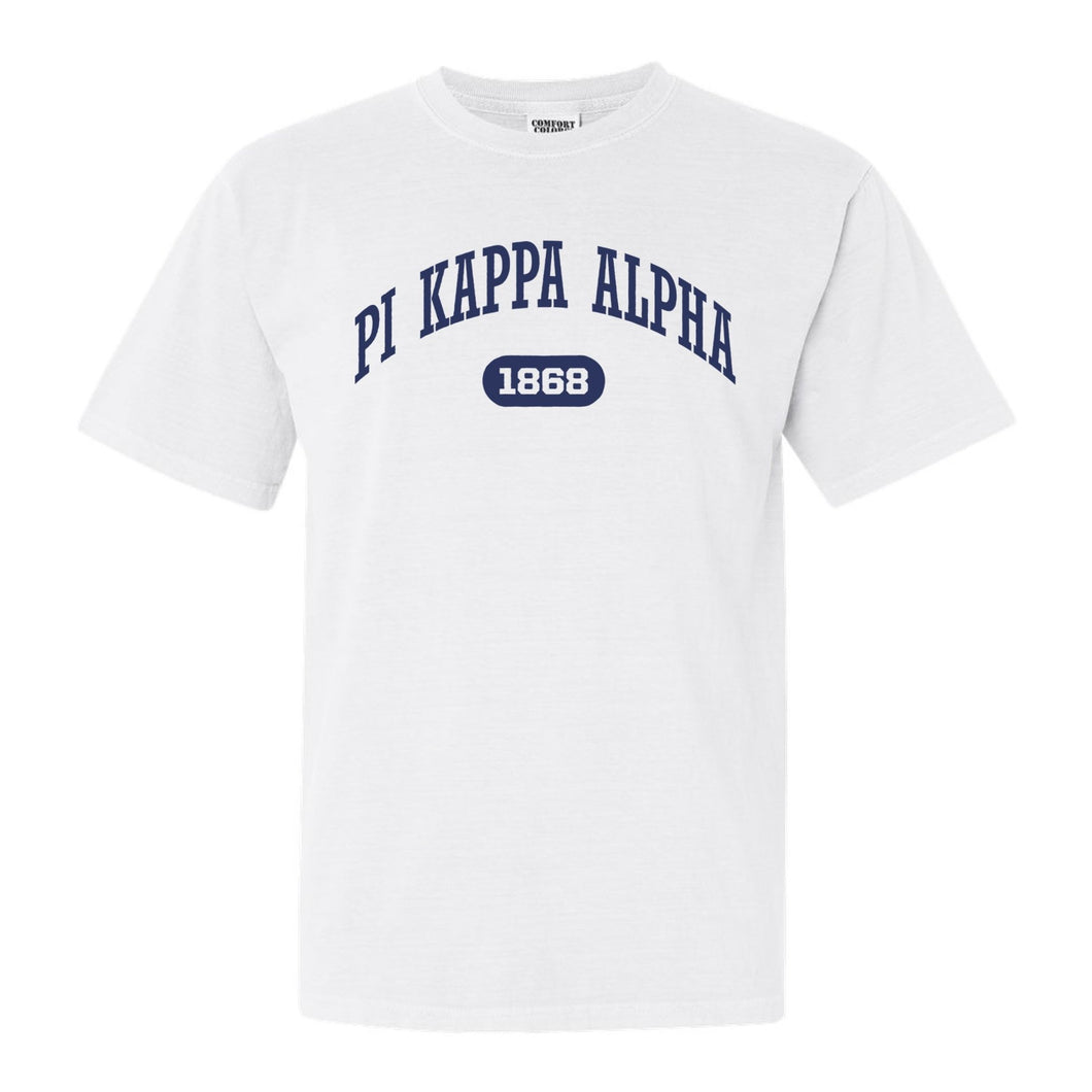 Pi Kappa Alpha Comfort Colors T-Shirt - PIKE Fraternal Arch Shirt - Kite and Crest