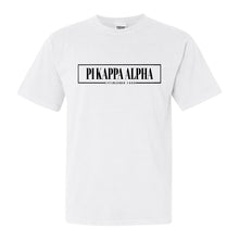 Load image into Gallery viewer, Pi Kappa Alpha Comfort Colors T-Shirt - PIKE Fraternal Block Shirt - Kite and Crest
