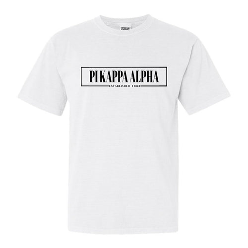 Pi Kappa Alpha Comfort Colors T-Shirt - PIKE Fraternal Block Shirt - Kite and Crest