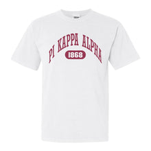 Load image into Gallery viewer, Pi Kappa Alpha Comfort Colors T-Shirt - PIKE Large Athletic Shirt - Kite and Crest
