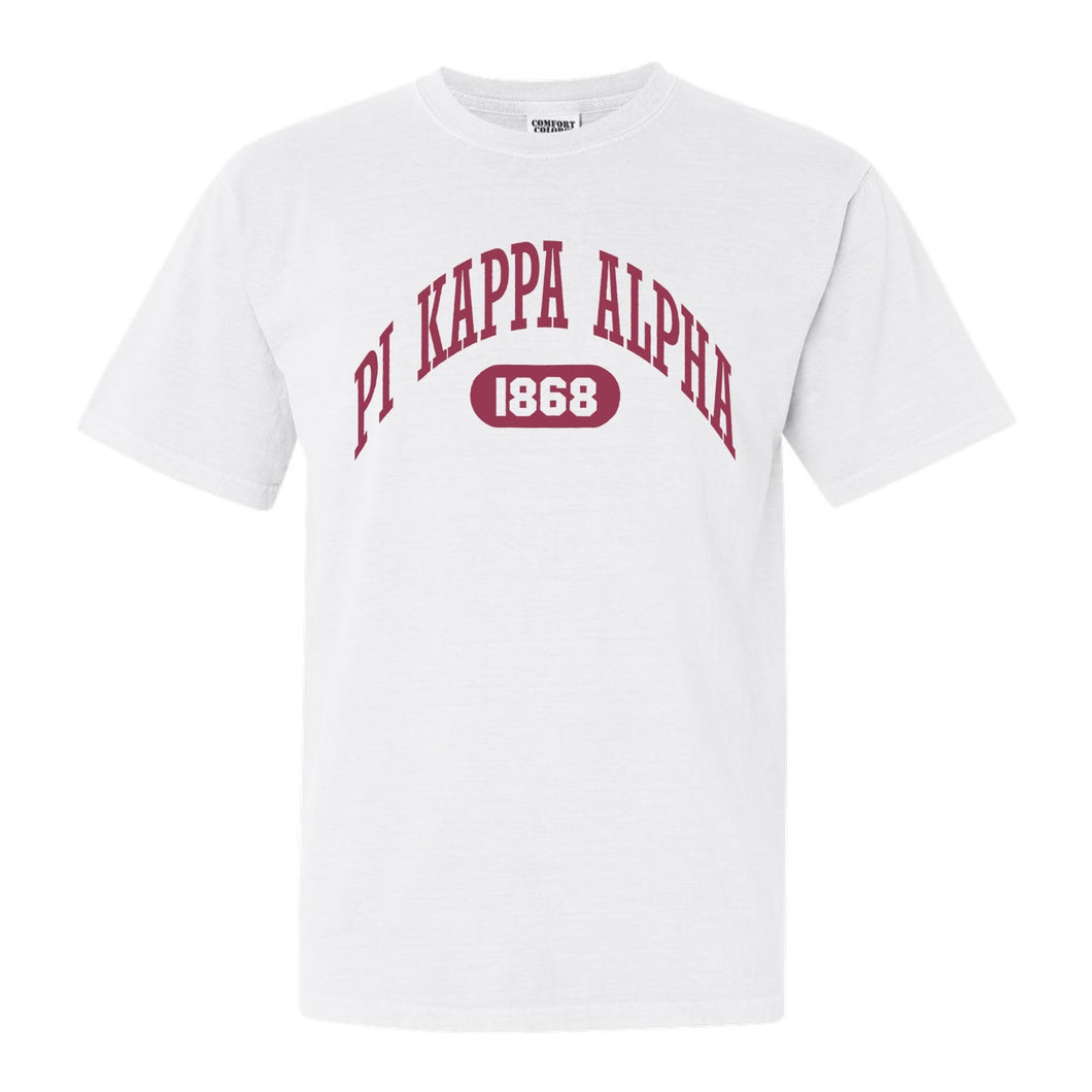 Pi Kappa Alpha Comfort Colors T-Shirt - PIKE Large Athletic Shirt - Kite and Crest
