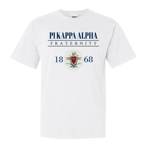 Pi Kappa Alpha Comfort Colors T-Shirt - PIKE Large Crest Shirt - Kite and Crest