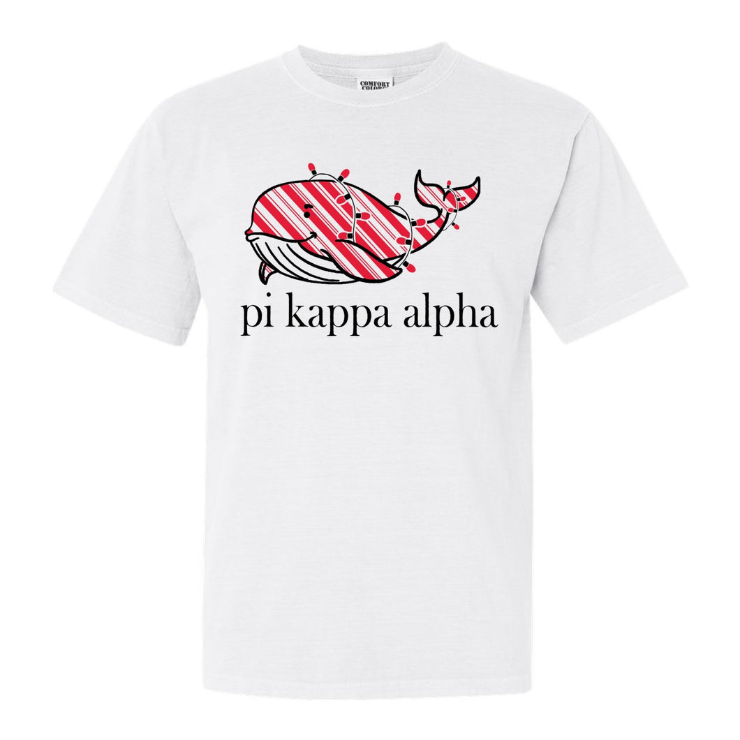 Pi Kappa Alpha Comfort Colors T-Shirt - PIKE Red Whale Shirt - Kite and Crest