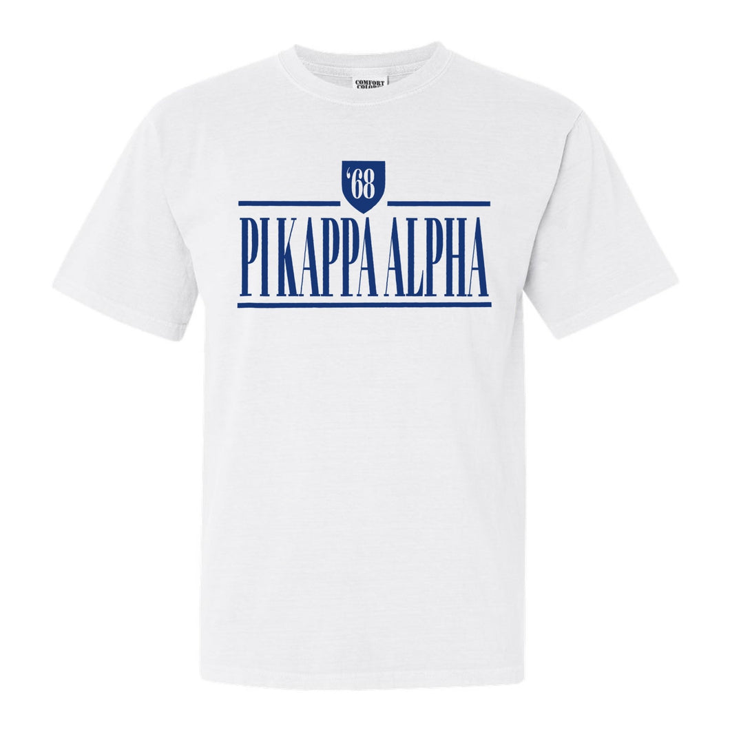 Pi Kappa Alpha Comfort Colors T-Shirt - PIKE Shield Shirt - Kite and Crest