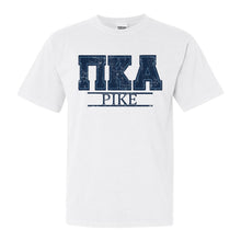 Load image into Gallery viewer, Pi Kappa Alpha Comfort Colors T-Shirt - PIKE Washed Letters Shirt - Kite and Crest
