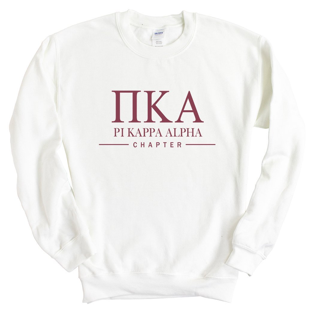 Pi Kappa Alpha Sweatshirt - PIKE Basic Lined Crewneck Sweatshirt - Kite and Crest