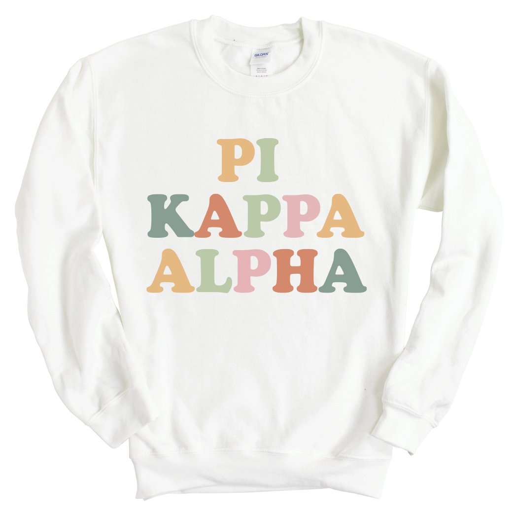 Pi Kappa Alpha Sweatshirt - PIKE Bright and Colorful Crewneck Sweatshirt - Kite and Crest
