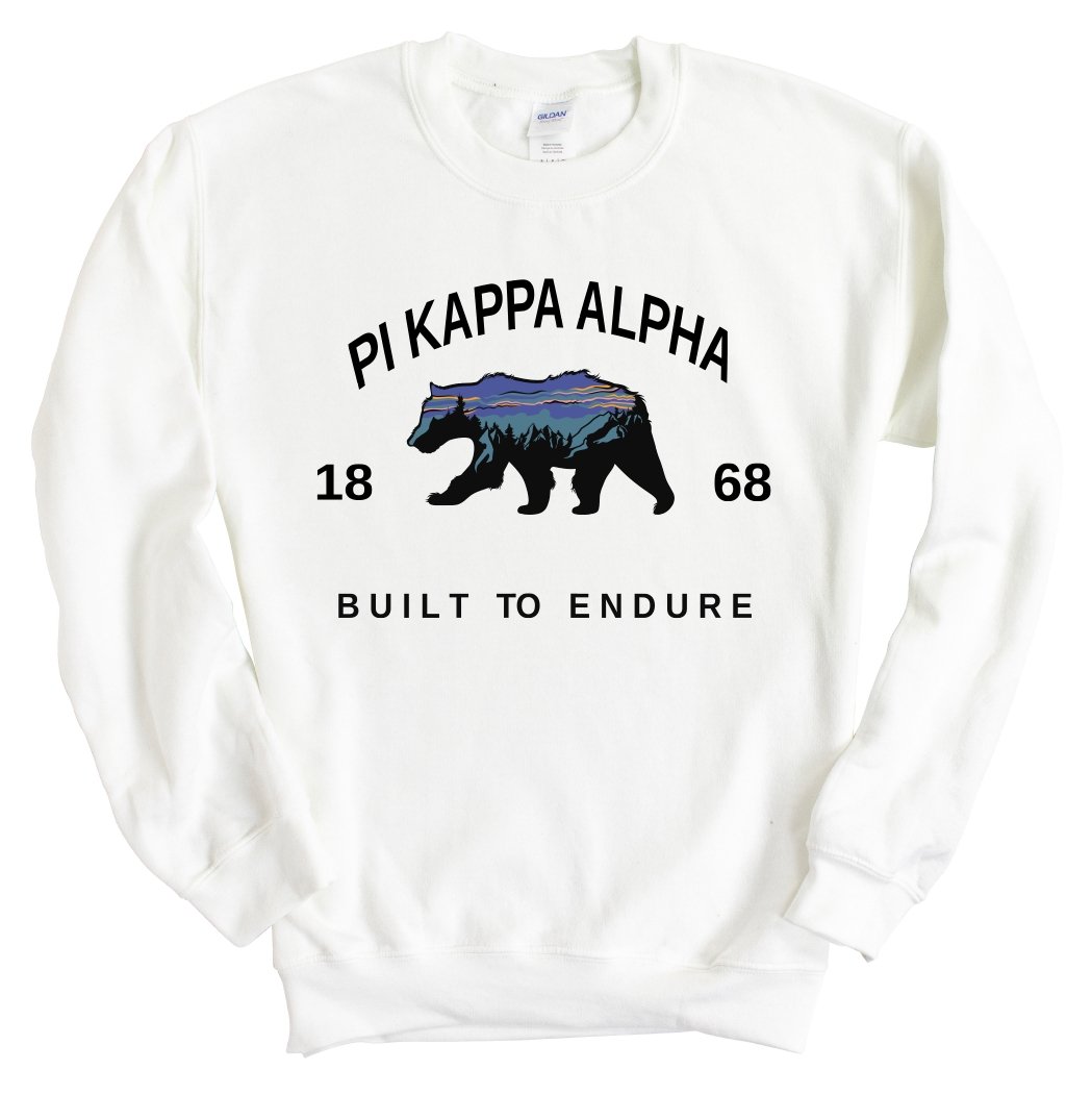 Pi Kappa Alpha Sweatshirt - PIKE Fraternal Bear Crewneck Sweatshirt - Kite and Crest