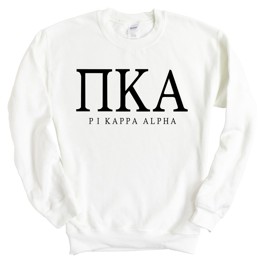 Pi Kappa Alpha Sweatshirt - PIKE Fraternal Block Crewneck Sweatshirt - Kite and Crest