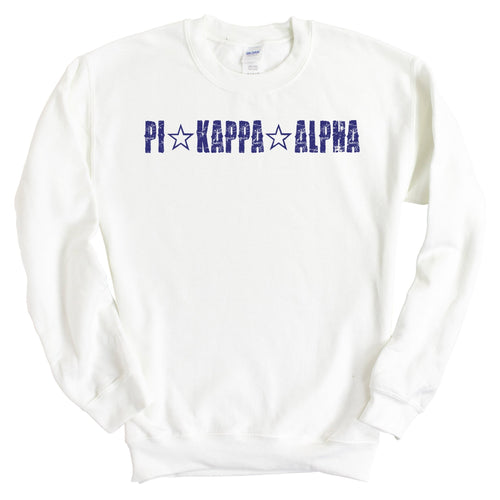 Pi Kappa Alpha Sweatshirt - PIKE Fraternal Star Crewneck Sweatshirt - Kite and Crest