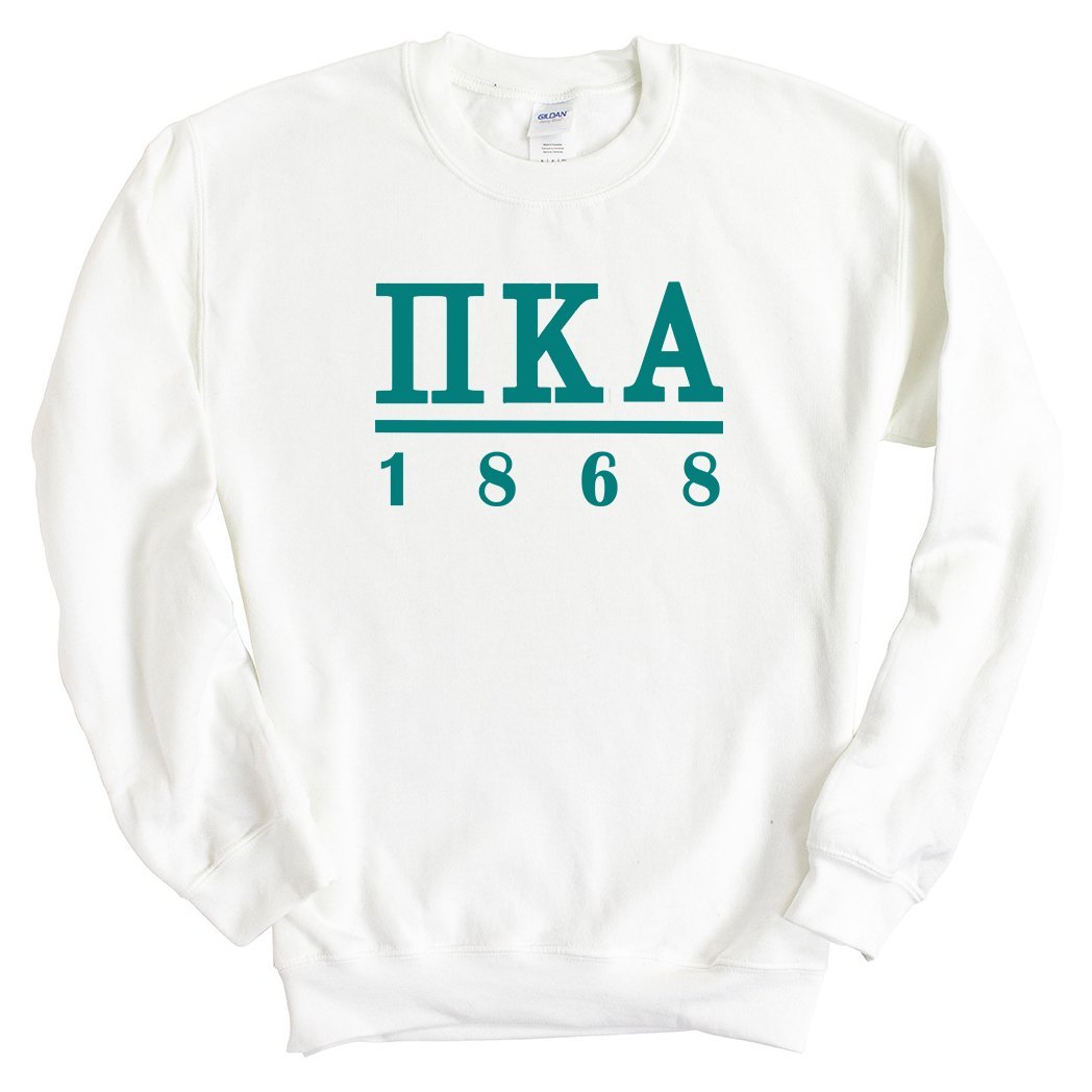 Pi Kappa Alpha Sweatshirt - PIKE Lettered Basic Crewneck Sweatshirt - Kite and Crest