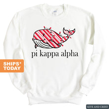 Load image into Gallery viewer, Pi Kappa Alpha Sweatshirt - PIKE Red Whale Crewneck Sweatshirt - Kite and Crest
