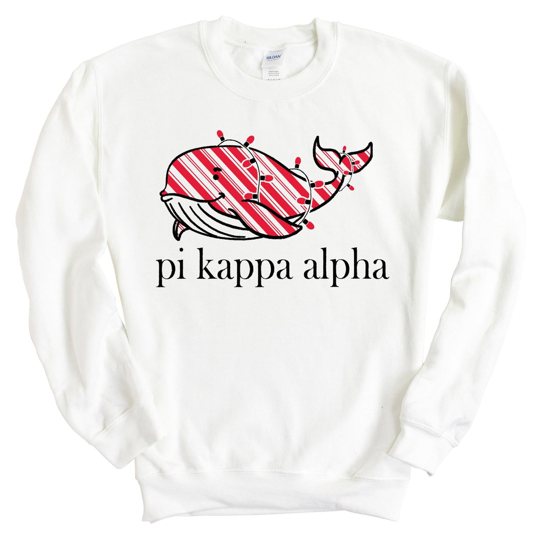 Pi Kappa Alpha Sweatshirt - PIKE Red Whale Crewneck Sweatshirt - Kite and Crest