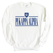 Load image into Gallery viewer, Pi Kappa Alpha Sweatshirt - PIKE Shield Crewneck Sweatshirt - Kite and Crest
