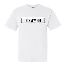 Load image into Gallery viewer, Pi Kappa Phi Comfort Colors T-Shirt - Pi Kapp Fraternal Block Shirt - Kite and Crest
