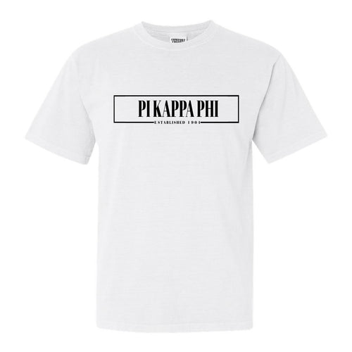 Pi Kappa Phi Comfort Colors T-Shirt - Pi Kapp Fraternal Block Shirt - Kite and Crest