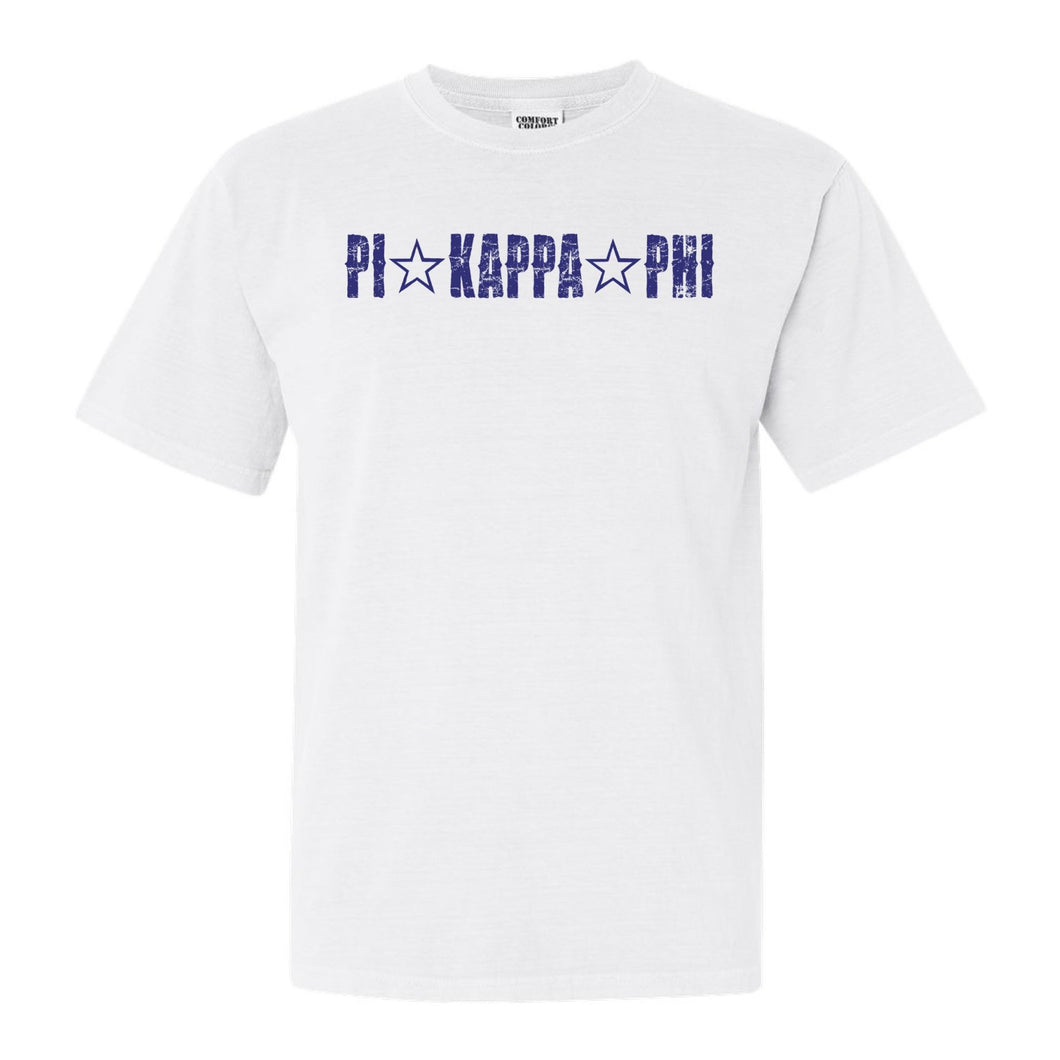 Pi Kappa Phi Comfort Colors T-Shirt - Pi Kapp Fraternal Star Shirt - Kite and Crest