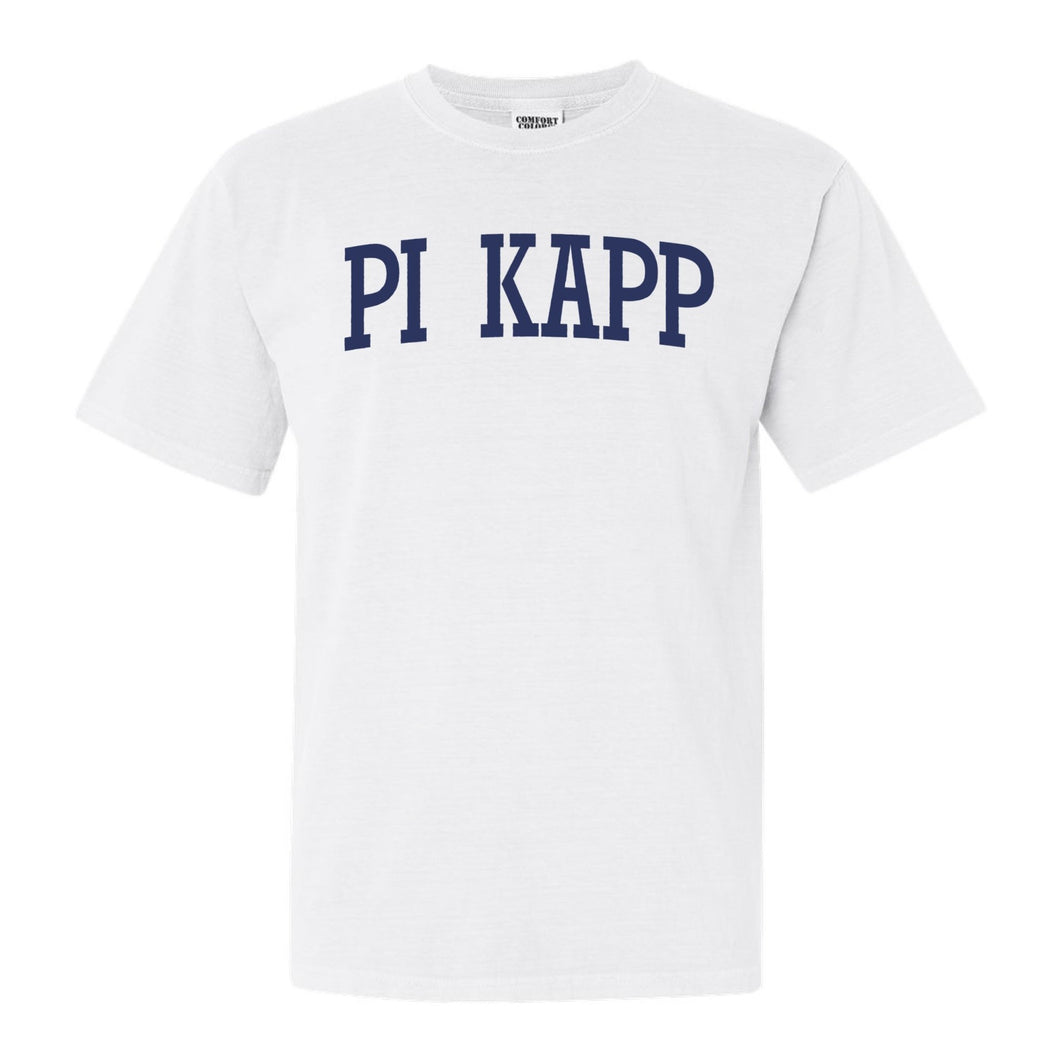 Pi Kappa Phi Comfort Colors T-Shirt - Pi Kapp Intrinsic Lettered Shirt - Kite and Crest