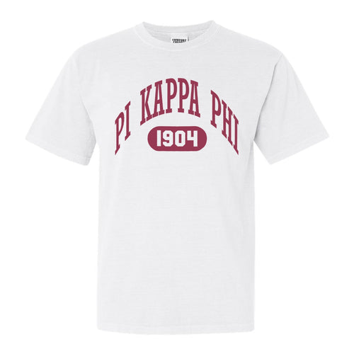 Pi Kappa Phi Comfort Colors T-Shirt - Pi Kapp Large Athletic Shirt - Kite and Crest