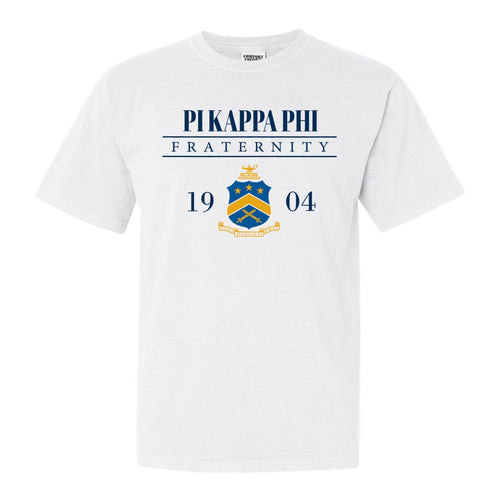Pi Kappa Phi Comfort Colors T-Shirt - Pi Kapp Large Crest Shirt - Kite and Crest