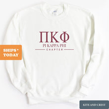 Load image into Gallery viewer, Pi Kappa Phi Sweatshirt - Pi Kapp Basic Lined Crewneck Sweatshirt - Kite and Crest
