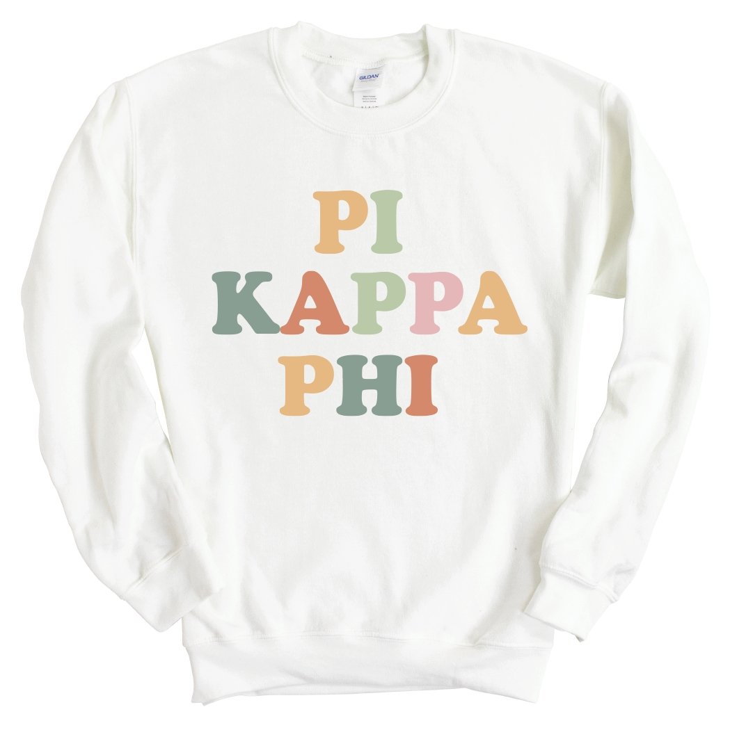 Pi Kappa Phi Sweatshirt - Pi Kapp Bright and Colorful Crewneck Sweatshirt - Kite and Crest