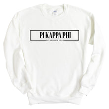 Load image into Gallery viewer, Pi Kappa Phi Sweatshirt - Pi Kapp Fraternal Block Crewneck Sweatshirt - Kite and Crest
