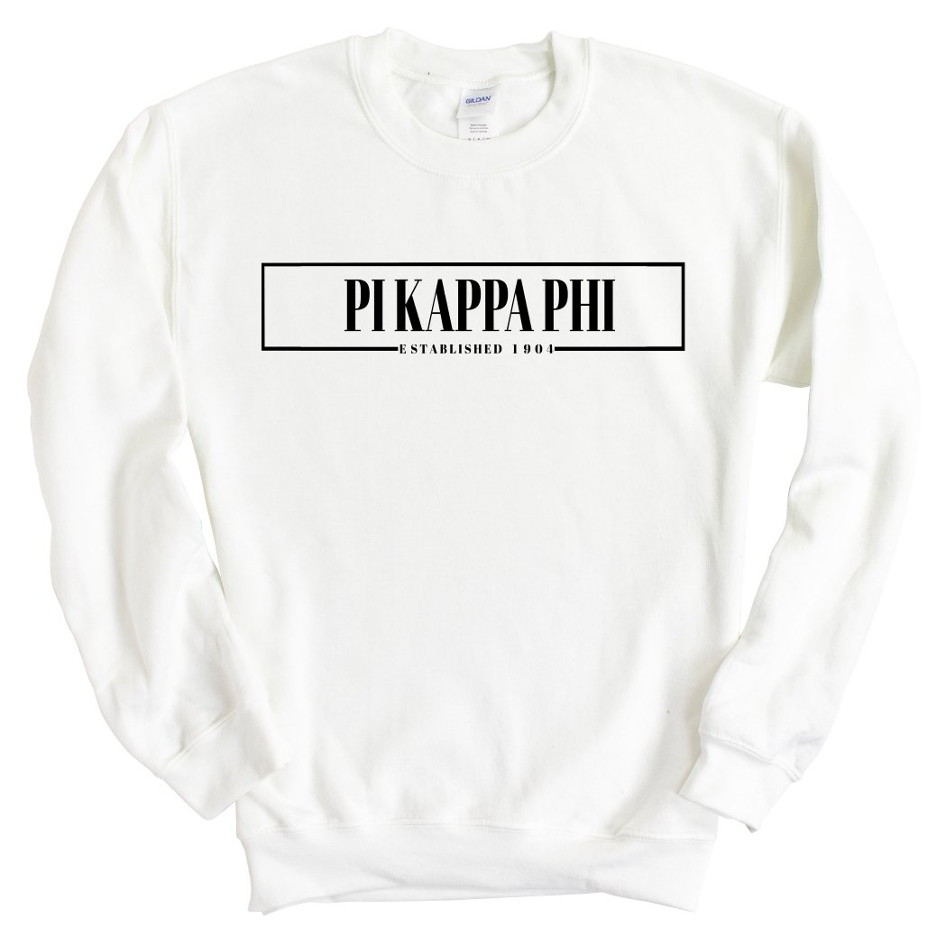 Pi Kappa Phi Sweatshirt - Pi Kapp Fraternal Block Crewneck Sweatshirt - Kite and Crest