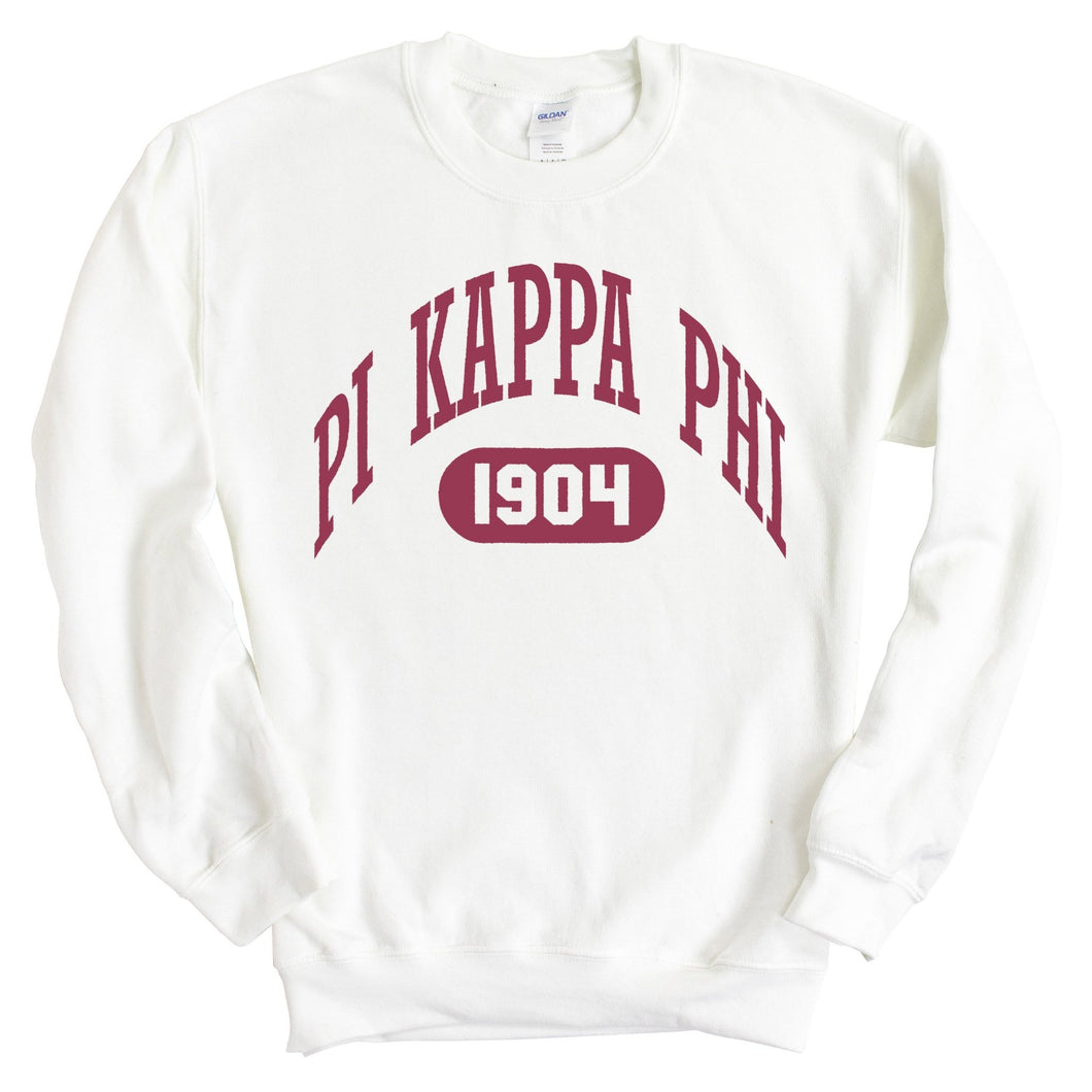 Pi Kappa Phi Sweatshirt - Pi Kapp Large Athletic Crewneck Sweatshirt - Kite and Crest