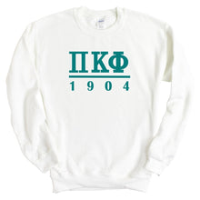 Load image into Gallery viewer, Pi Kappa Phi Sweatshirt - Pi Kapp Lettered Basic Crewneck Sweatshirt - Kite and Crest
