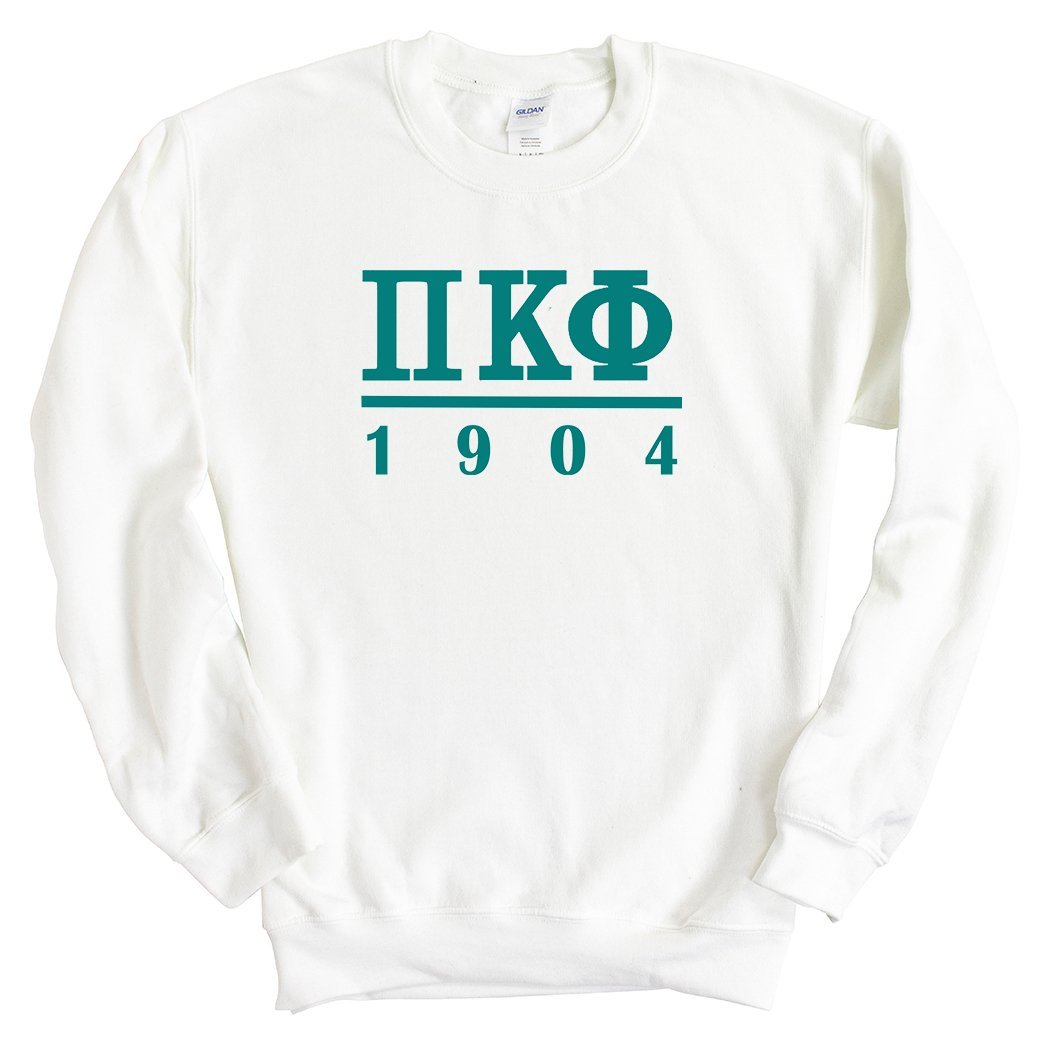 Pi Kappa Phi Sweatshirt - Pi Kapp Lettered Basic Crewneck Sweatshirt - Kite and Crest