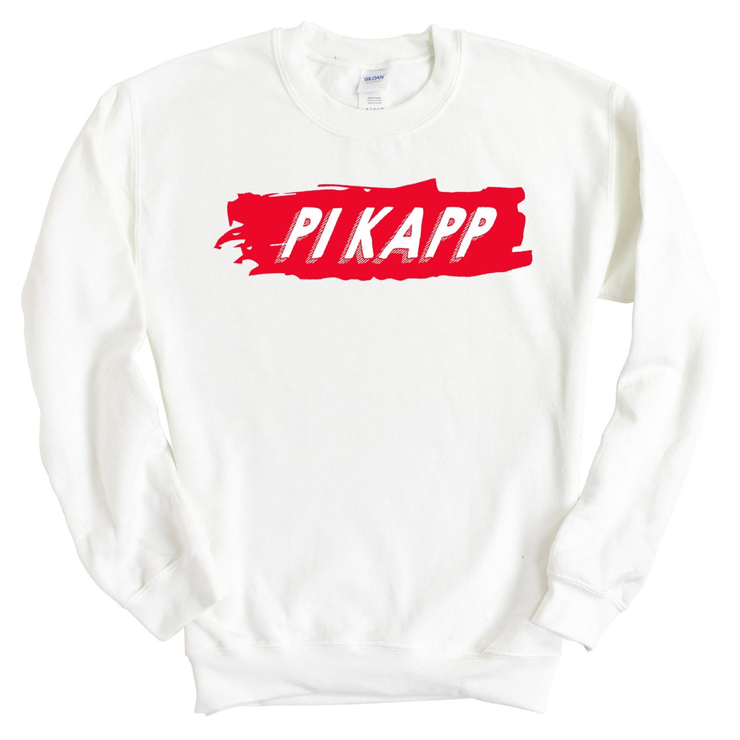 Pi Kappa Phi Sweatshirt - Pi Kapp Red Slash Crewneck Sweatshirt - Kite and Crest