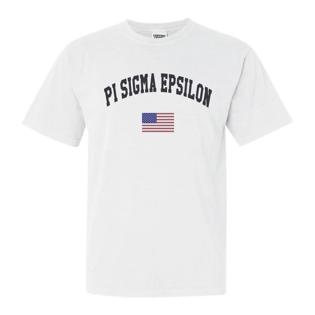 Pi Sigma Epsilon Traditional Flag Comfort Colors T-Shirt - Kite and Crest