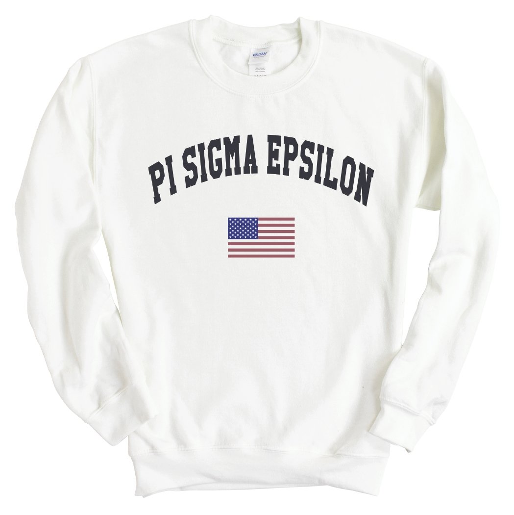 Pi Sigma Epsilon Traditional Flag Sweatshirt - Fraternity Crewneck Sweatshirt - Kite and Crest