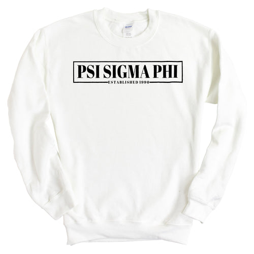 Psi Sigma Phi Fraternal Block Sweatshirt - Fraternity Crewneck Sweatshirt - Kite and Crest