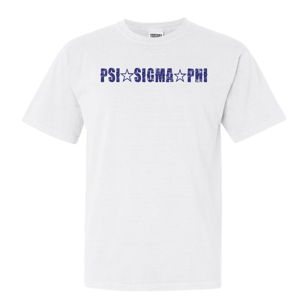 Psi Sigma Phi Fraternal Star Comfort Colors T-Shirt - Fraternity Tee - Kite and Crest