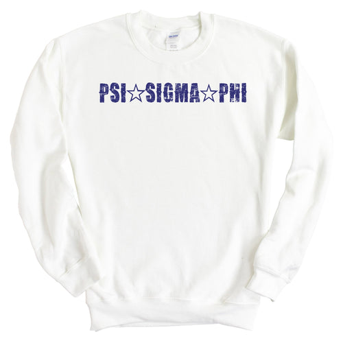 Psi Sigma Phi Fraternal Star Sweatshirt - Fraternity Crewneck Sweatshirt - Kite and Crest