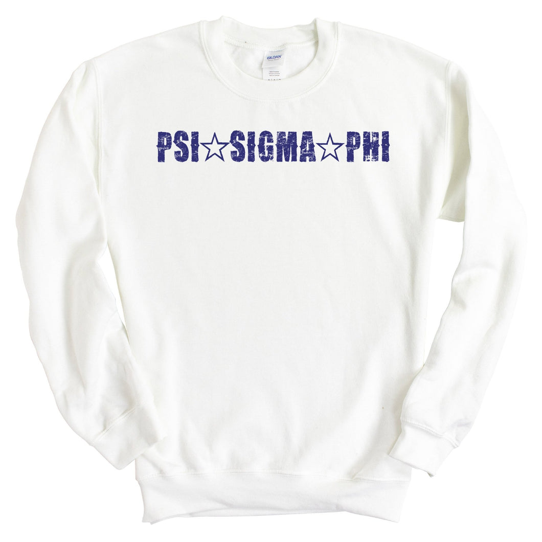 Psi Sigma Phi Fraternal Star Sweatshirt - Fraternity Crewneck Sweatshirt - Kite and Crest