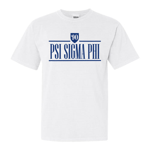 Psi Sigma Phi Shield Comfort Colors T-Shirt - Fraternity Tee - Kite and Crest
