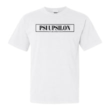 Load image into Gallery viewer, Psi Upsilon Fraternal Block Comfort Colors T-Shirt - Fraternity Tee - Kite and Crest
