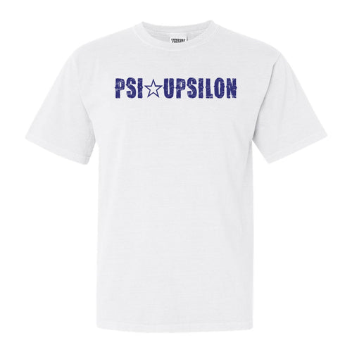 Psi Upsilon Fraternal Star Comfort Colors T-Shirt - Fraternity Tee - Kite and Crest