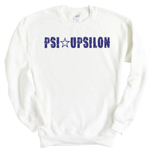 Load image into Gallery viewer, Psi Upsilon Fraternal Star Sweatshirt - Fraternity Crewneck Sweatshirt - Kite and Crest
